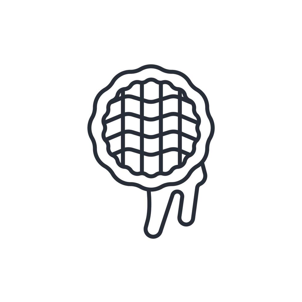 Waffle icon. .Editable stroke.linear style sign for use web design,logo.Symbol illustration. vector