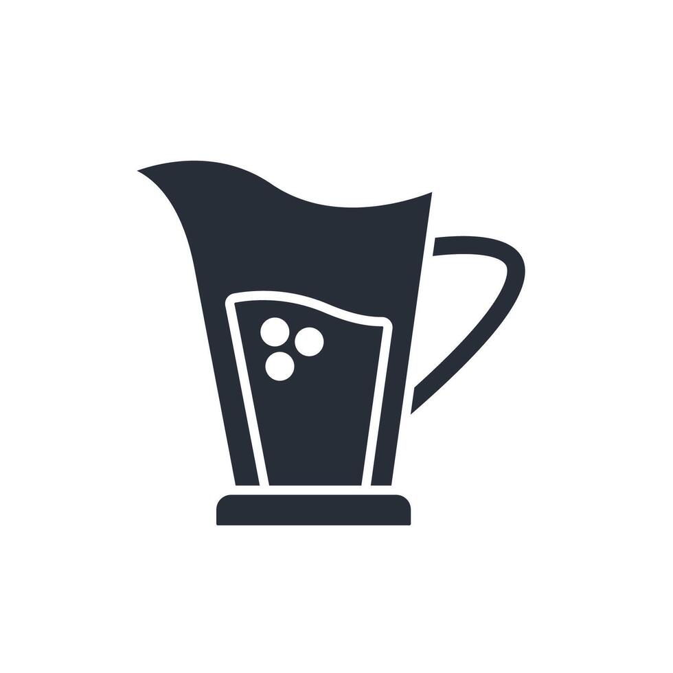 beer pitcher icon. .Editable stroke.linear style sign for use web design,logo.Symbol illustration. vector