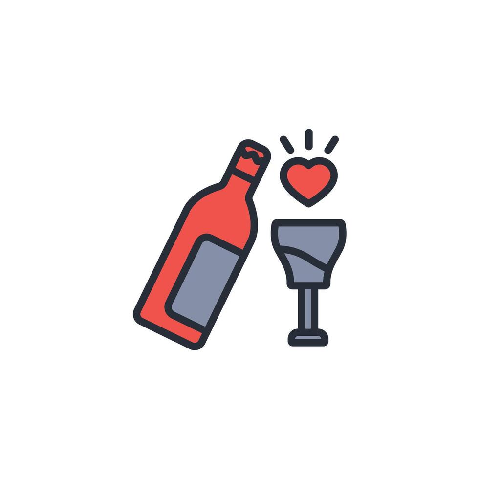champagne icon. .Editable stroke.linear style sign for use web design,logo.Symbol illustration. vector