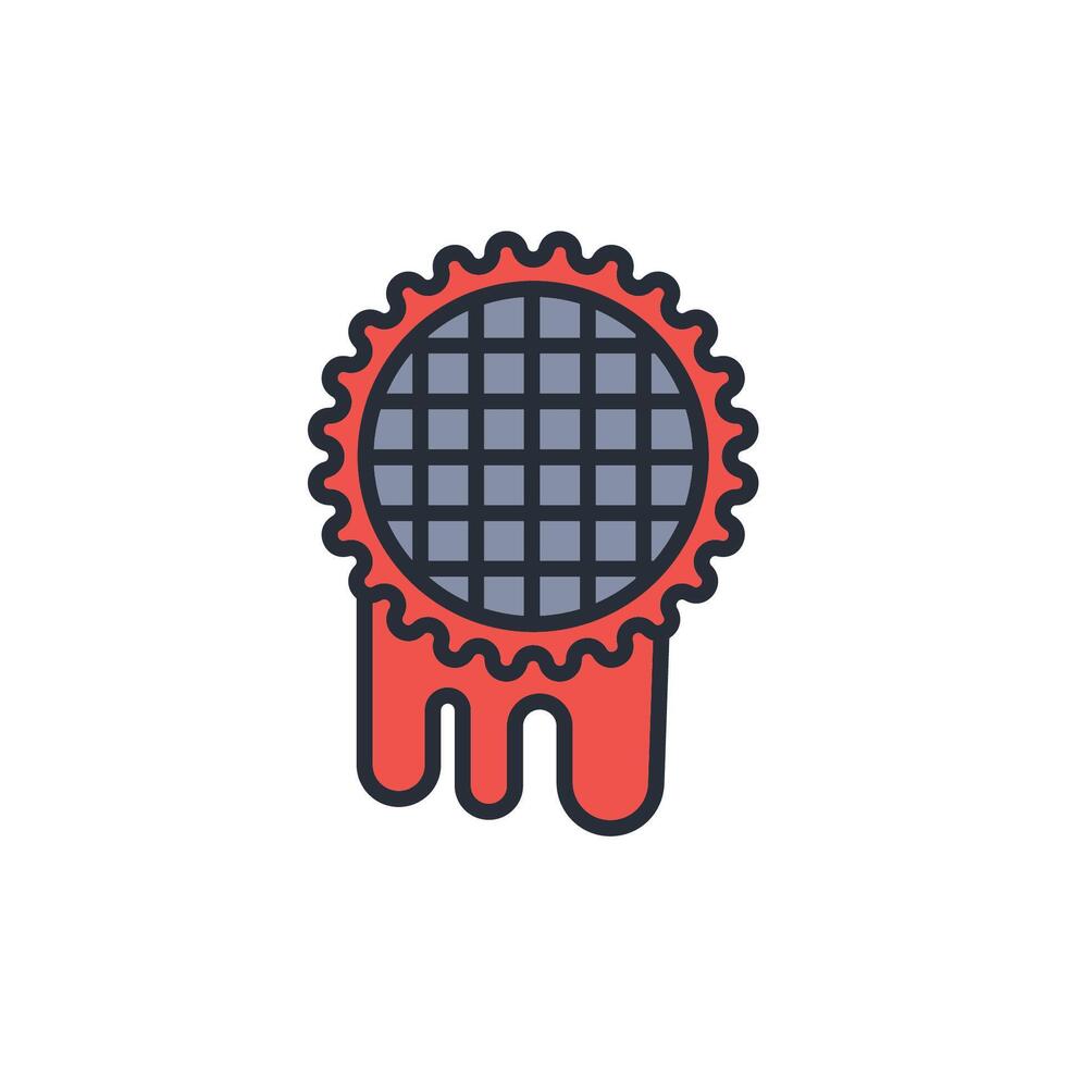 Waffle icon. .Editable stroke.linear style sign for use web design,logo.Symbol illustration. vector