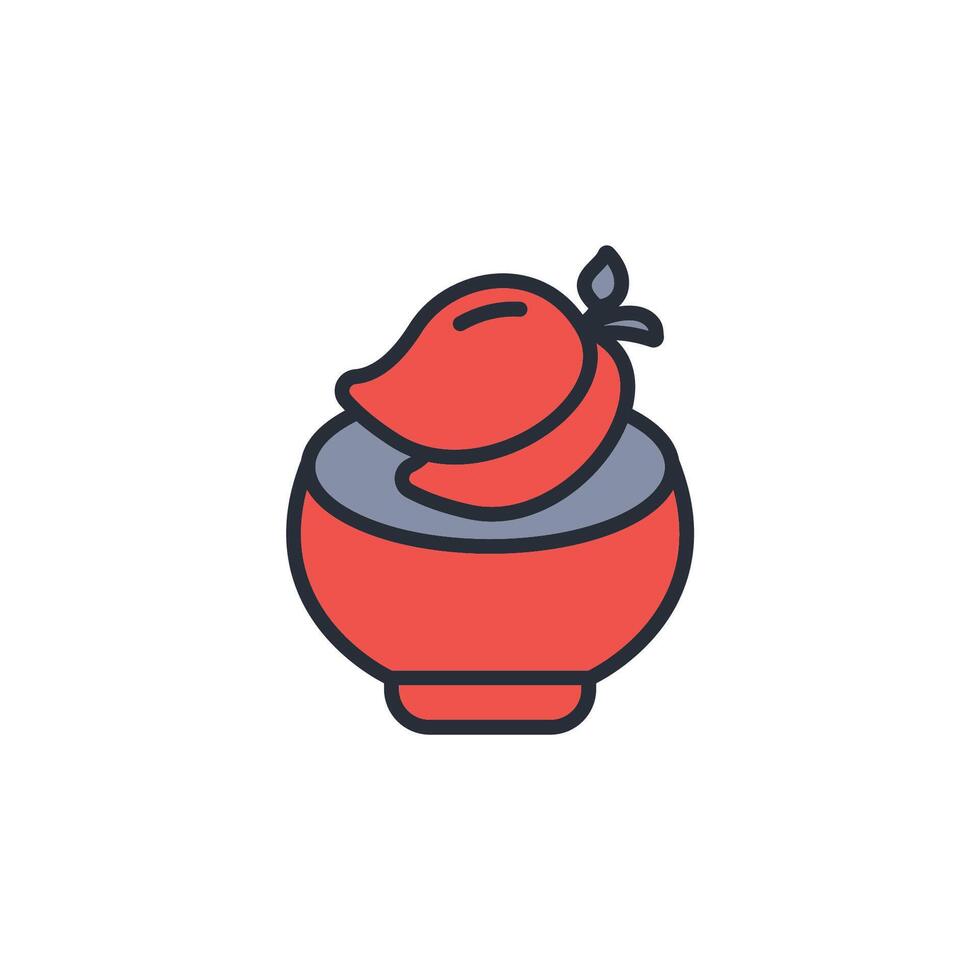 fruit icon. .Editable stroke.linear style sign for use web design,logo.Symbol illustration. vector