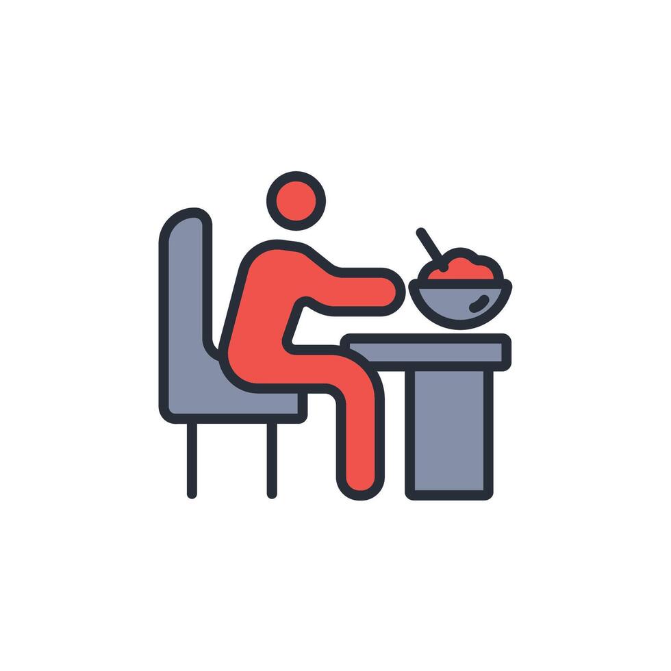 Breakfast icon. .Editable stroke.linear style sign for use web design,logo.Symbol illustration. vector