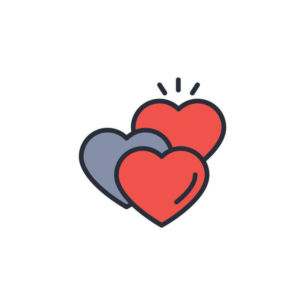 love icon. .Editable stroke.linear style sign for use web design,logo.Symbol illustration. vector