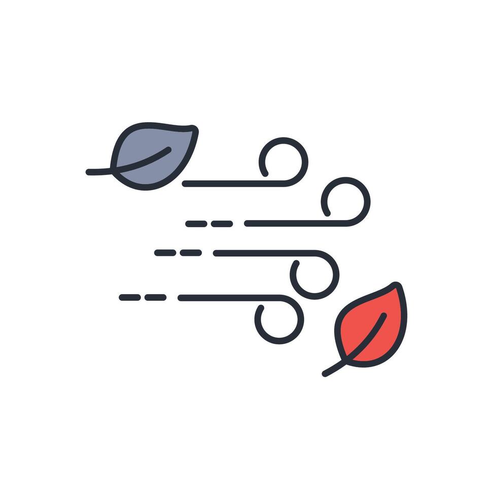wind icon. .Editable stroke.linear style sign for use web design,logo.Symbol illustration. vector