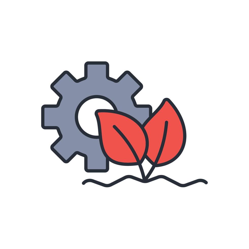 Ecosystem icon. .Editable stroke.linear style sign for use web design,logo.Symbol illustration. vector
