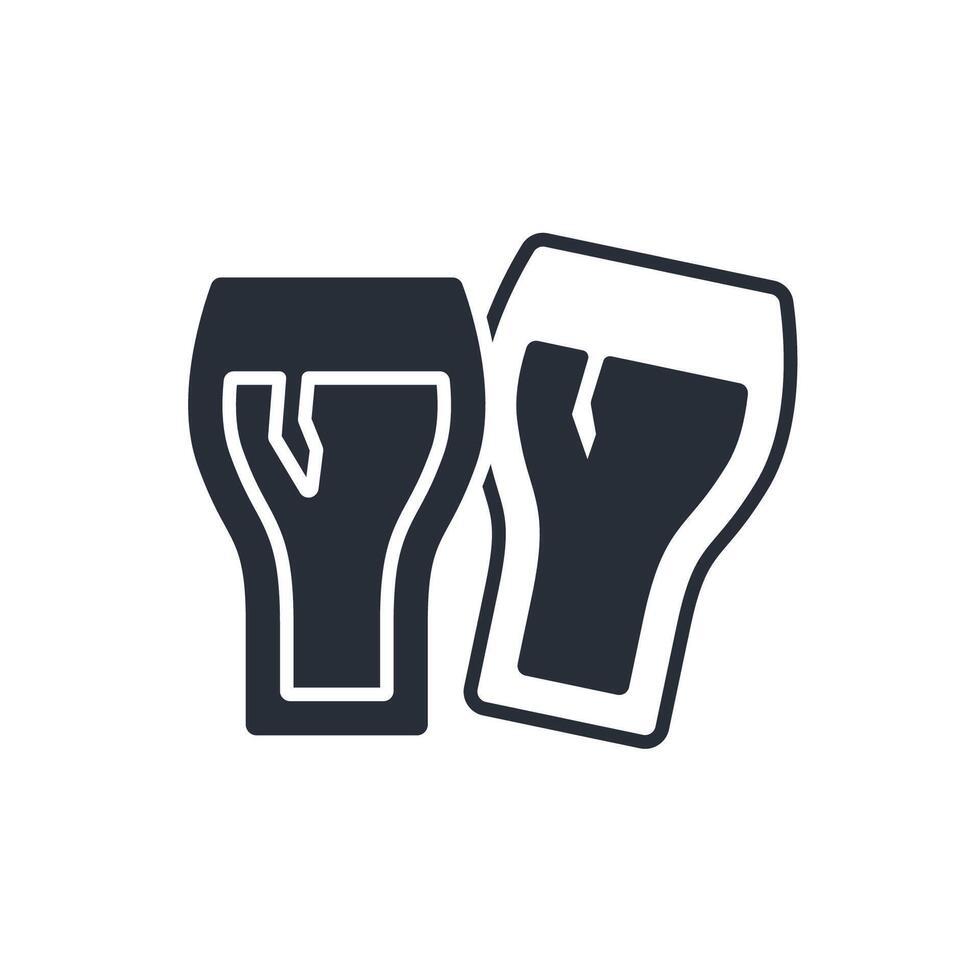 beer glass icon. .Editable stroke.linear style sign for use web design,logo.Symbol illustration. vector