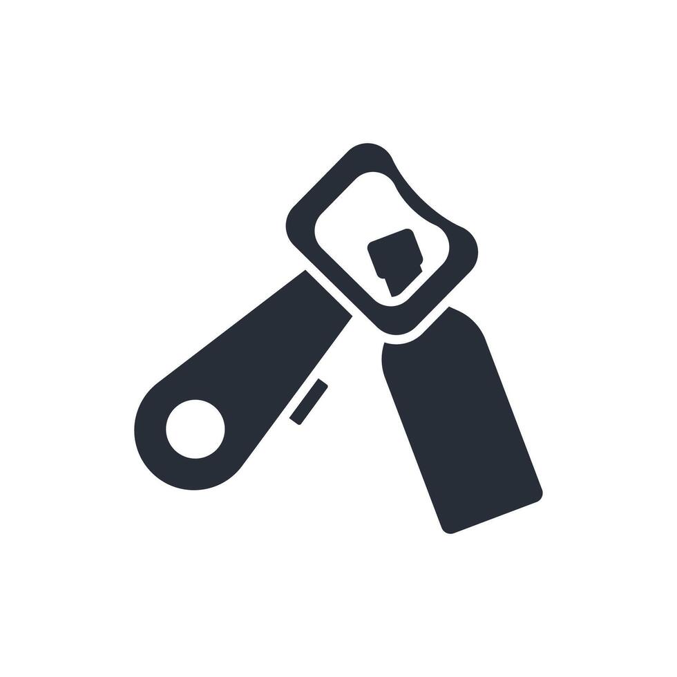 bottle opener icon. .Editable stroke.linear style sign for use web design,logo.Symbol illustration. vector
