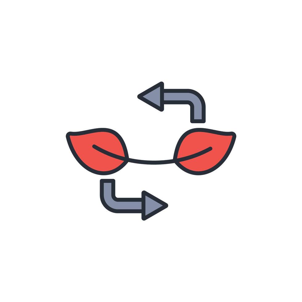 reuse icon. .Editable stroke.linear style sign for use web design,logo.Symbol illustration. vector