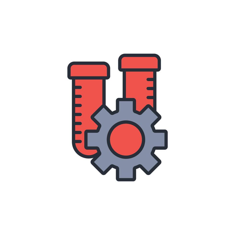 chemical engineering icon. .Editable stroke.linear style sign for use web design,logo.Symbol illustration. vector
