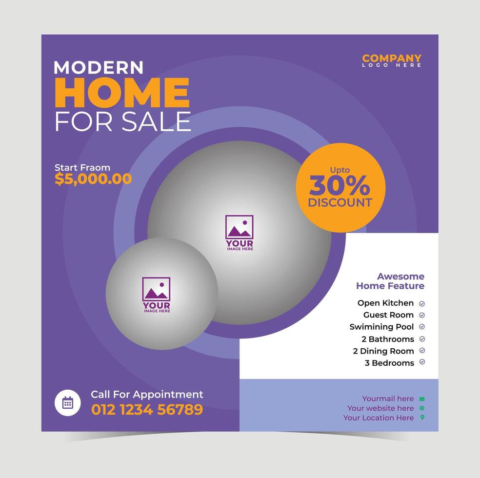 Real Estate Concept Template Layout Design vector
