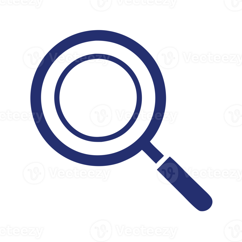 A icon of a magnifying glass cutouts png