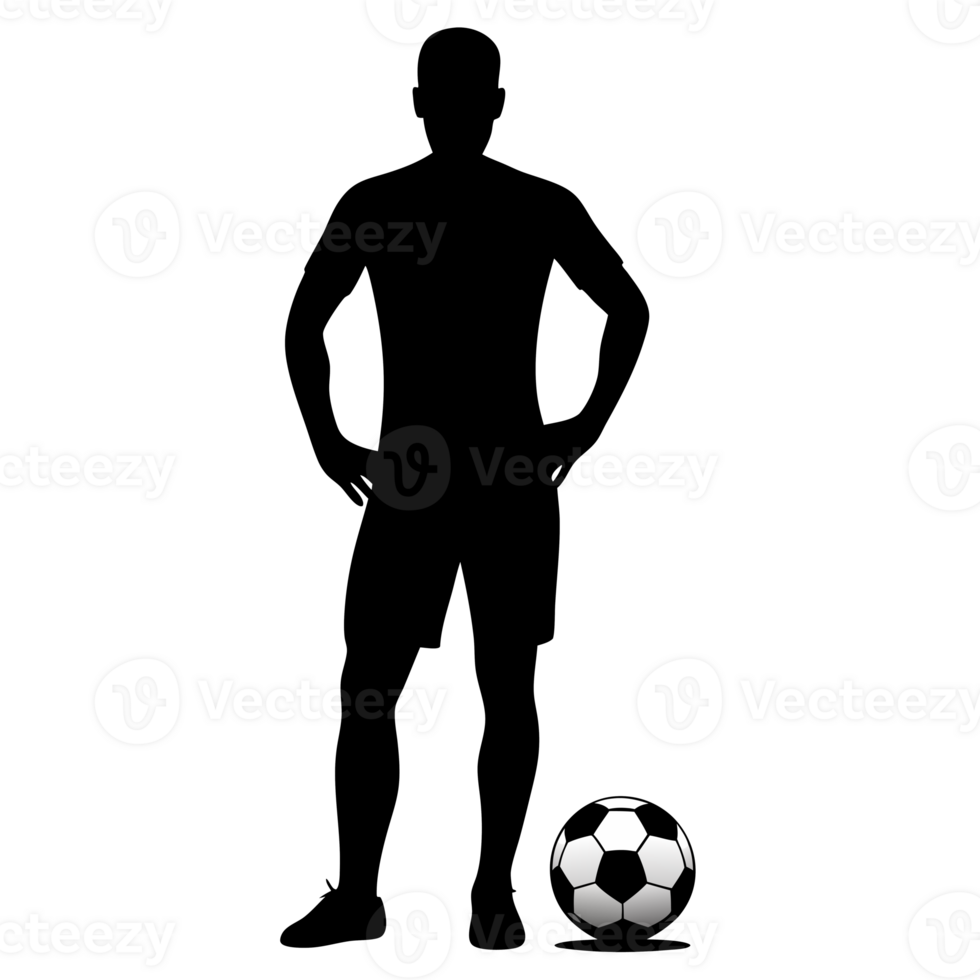 soccer player with a soccer ball cutouts png