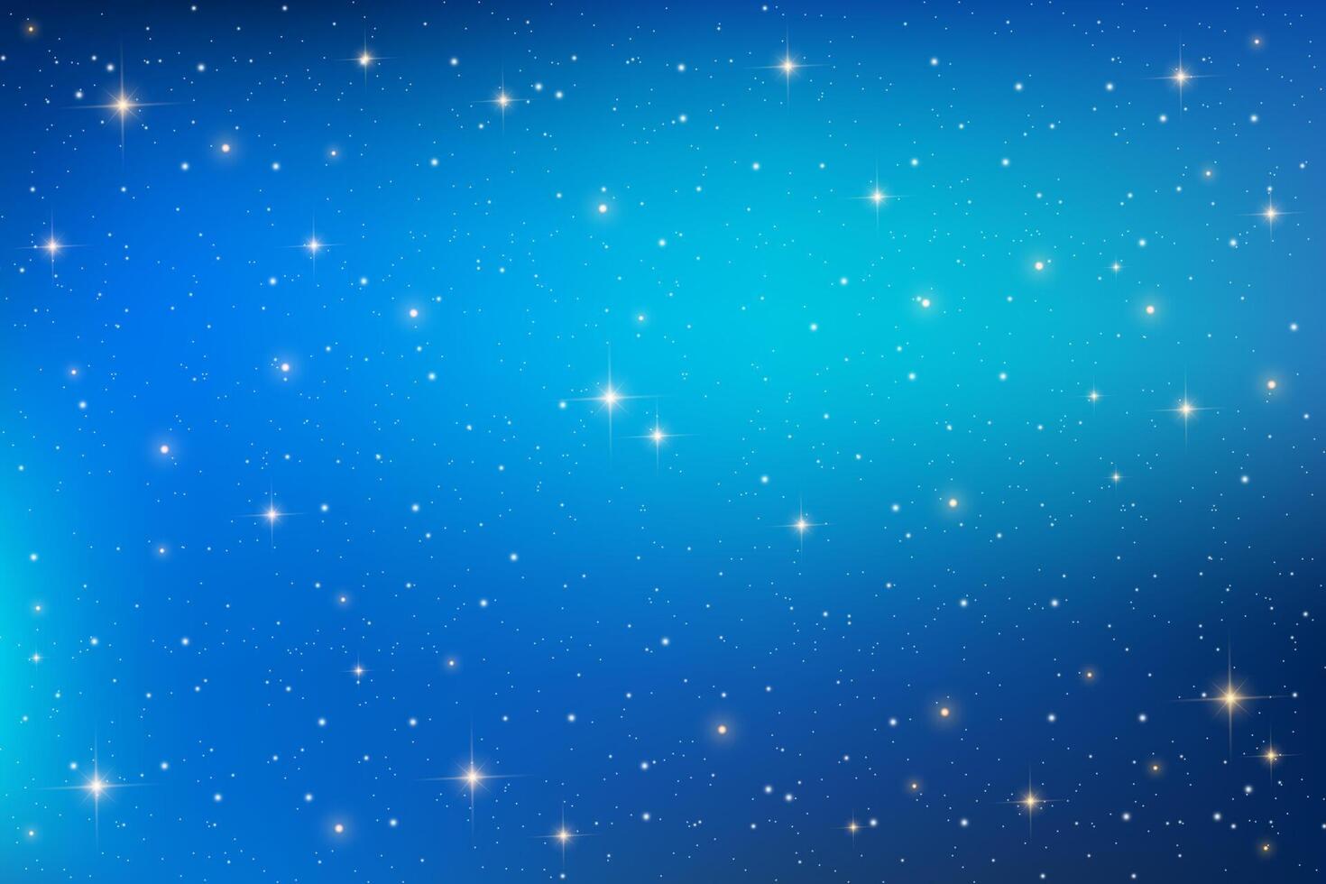 Night sky with stars. Dark blue universe. Shiny abstract cosmos. Galaxy illustration with sparkles and starlight. Celestial winter cosmic background. vector