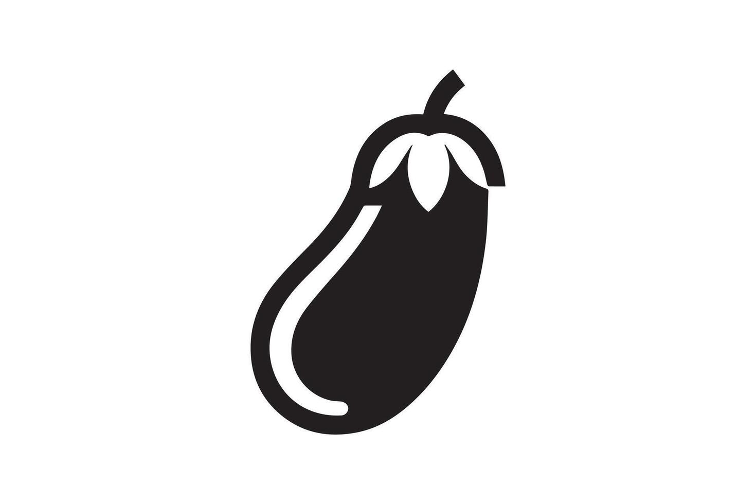 An eggplant icon on a white background vector