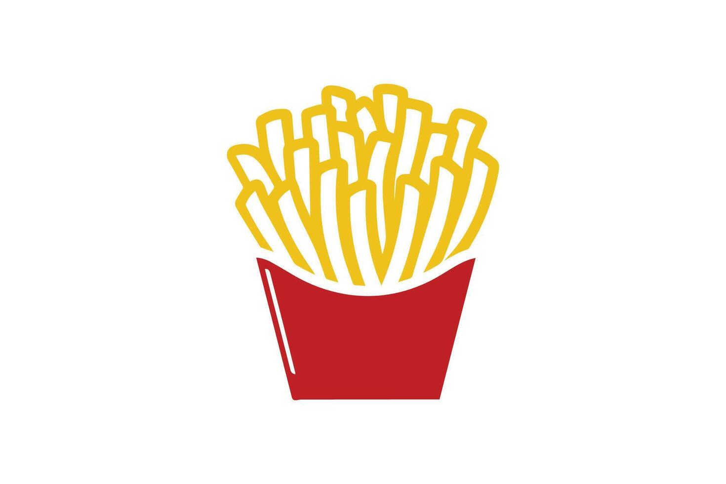 French fries icon illustration vector