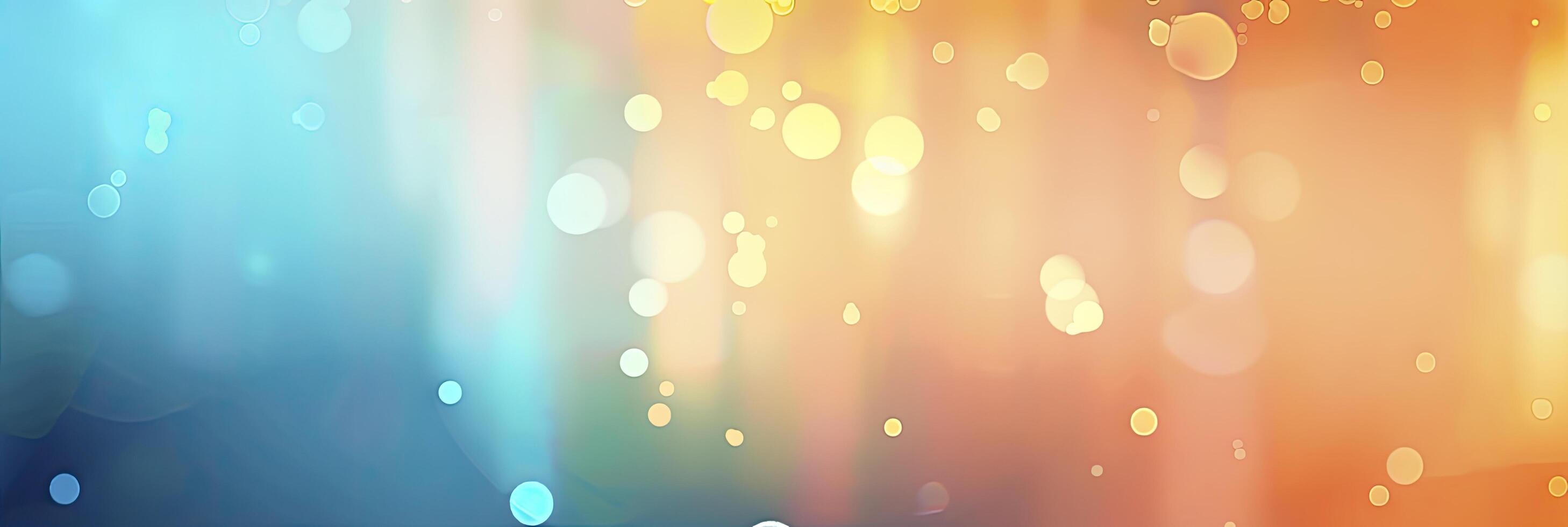 orange and blue color gradient with blur bokeh background photo