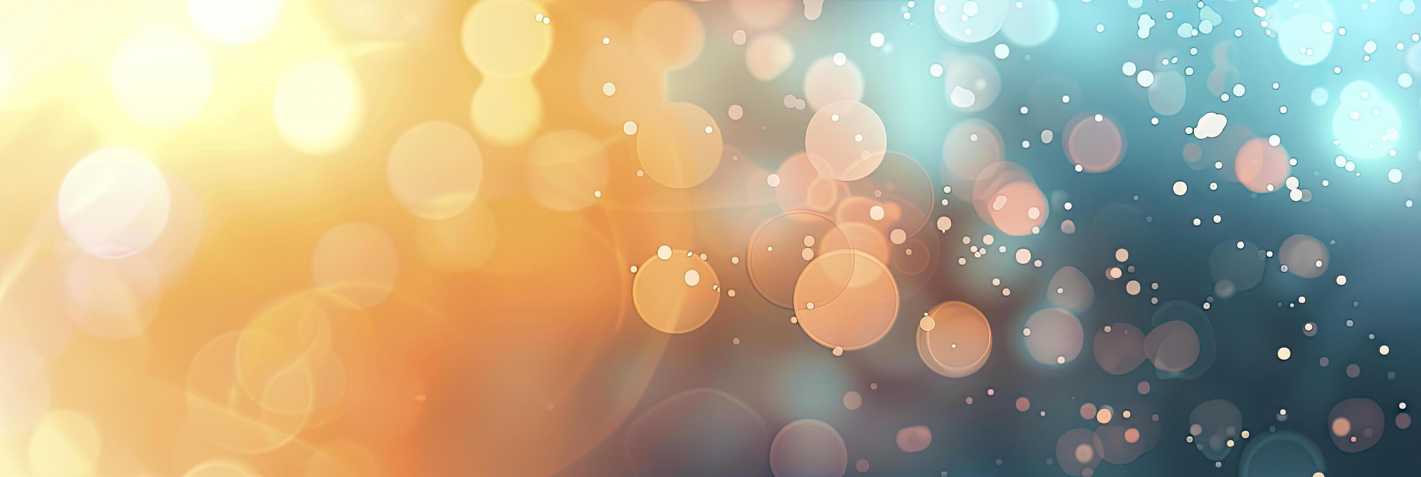 orange and blue color gradient with blur bokeh background photo