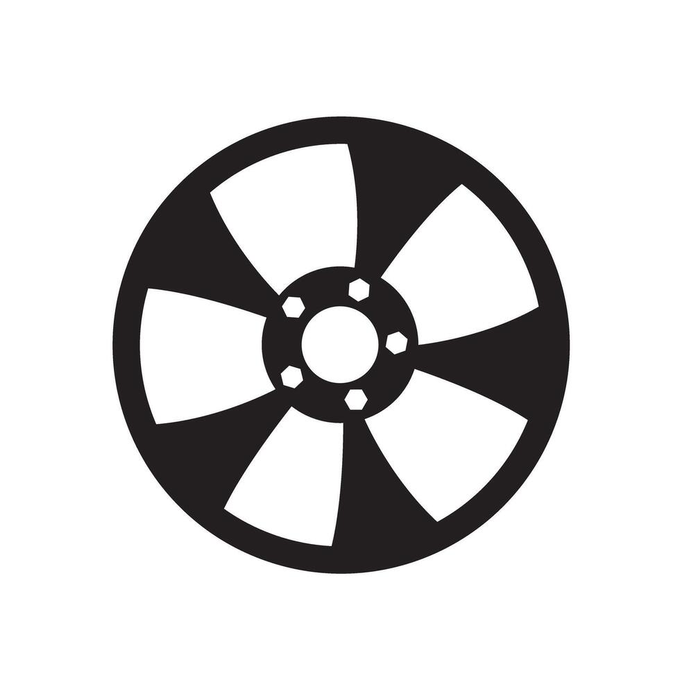 Wheel disk icon, logo vector