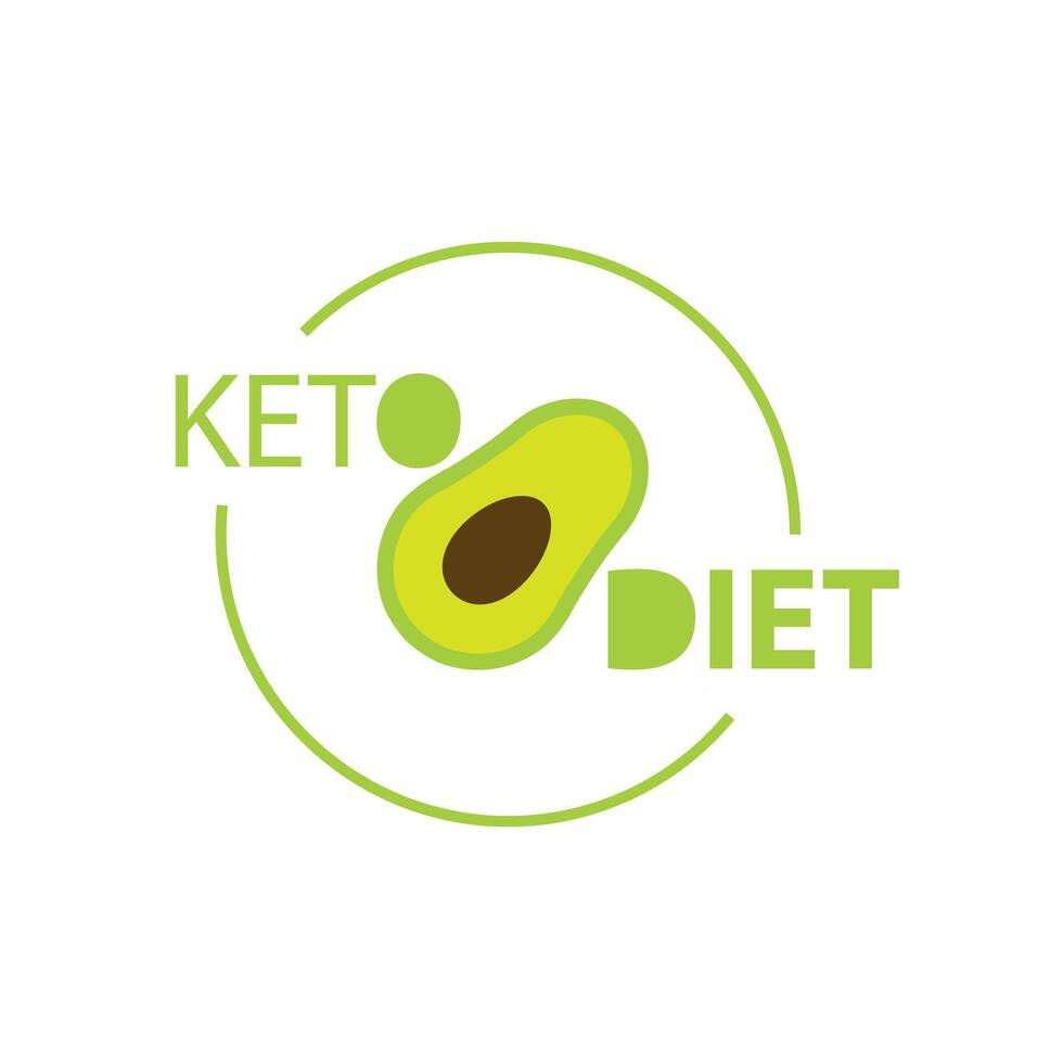 Keto diet icon logo. Ketogenic approved sign vector