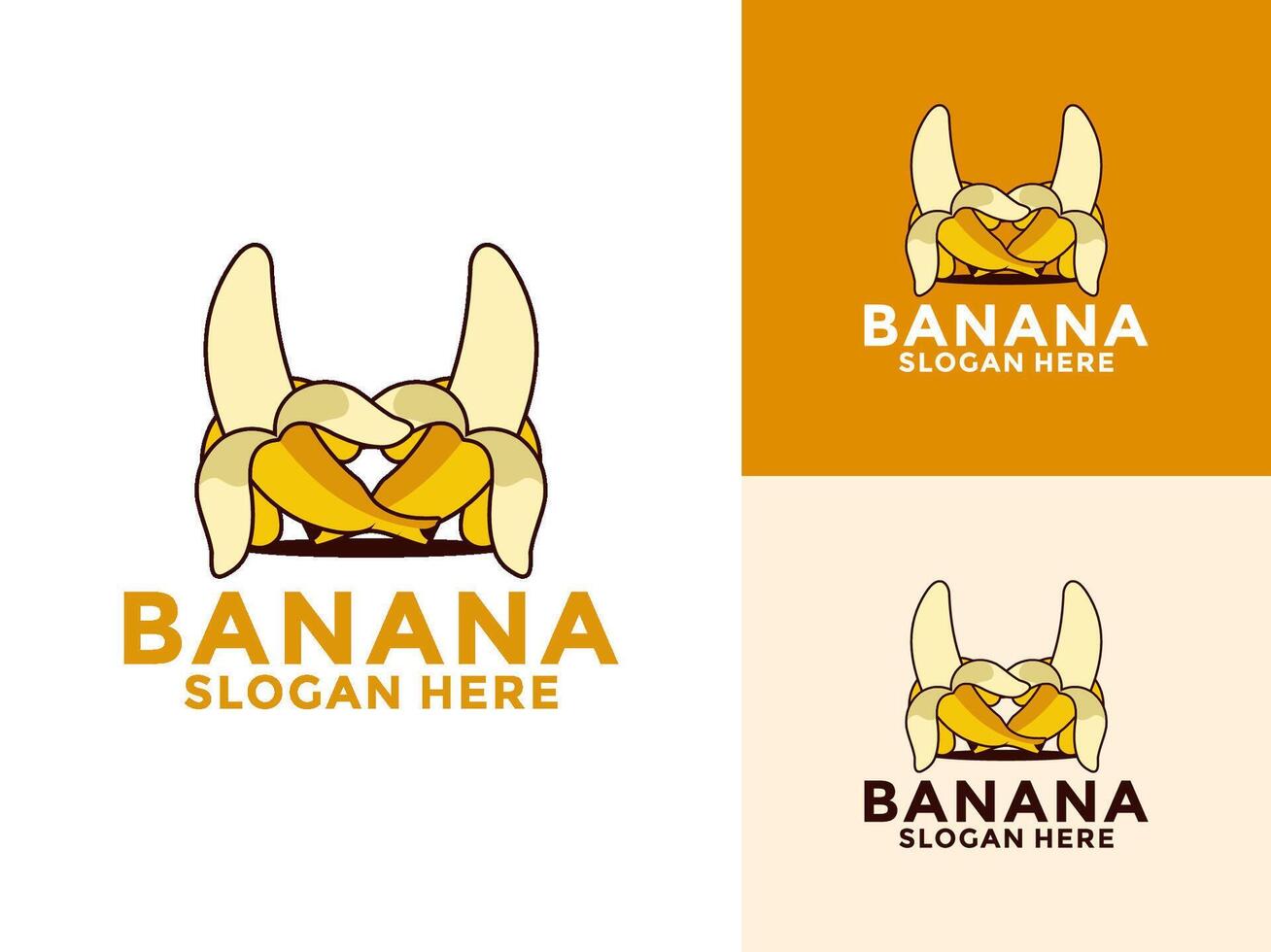 Banana logo , Flat design of Banana logo design template vector