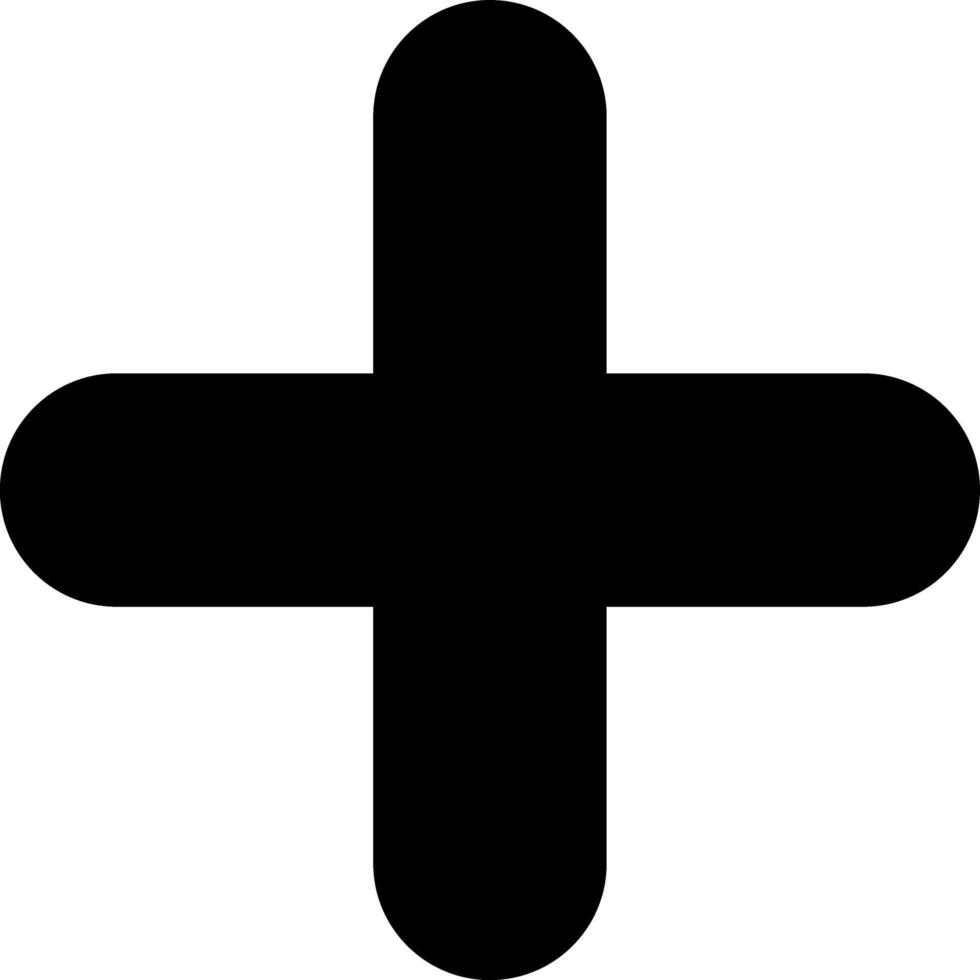 Black cross geometric shape . Good for icon, design, textbook vector
