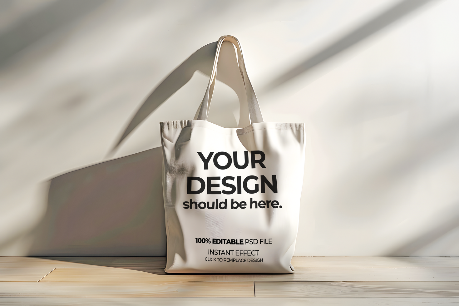 tote bag mockup on floor psd