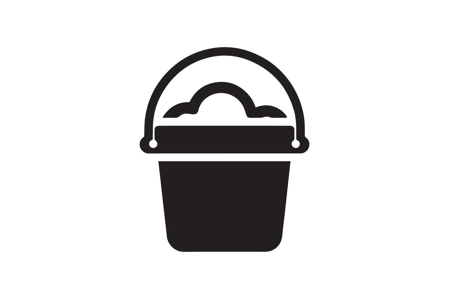 Bucket icon illustration on white background vector
