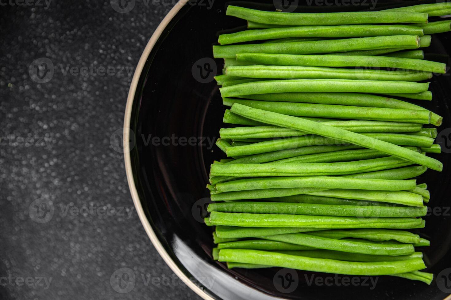 green beans fresh vegetable string bean fresh meal food snack on the table copy space food background rustic top view photo