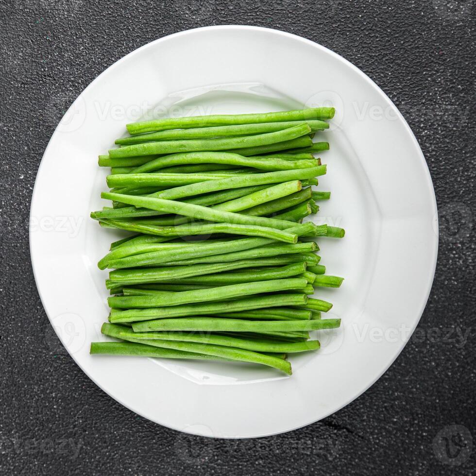green beans fresh vegetable string bean fresh meal food snack on the table copy space food background rustic top view photo