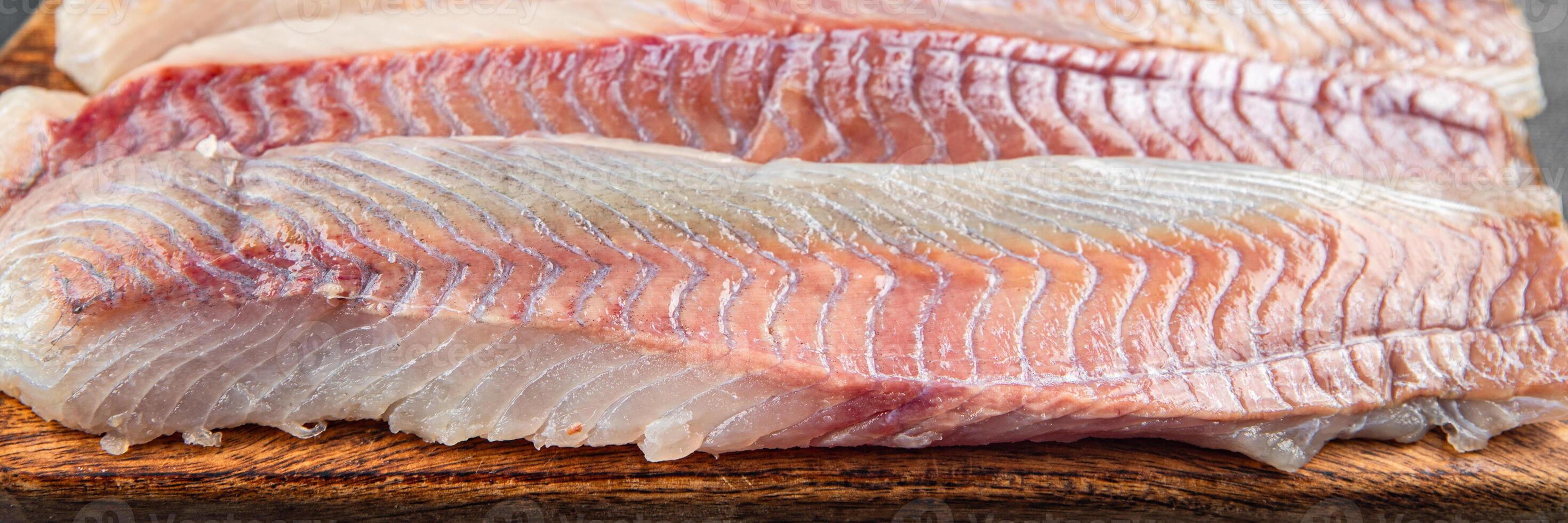 fish fillet raw white fish cod or halibut fresh meal food snack on the table copy space food photo