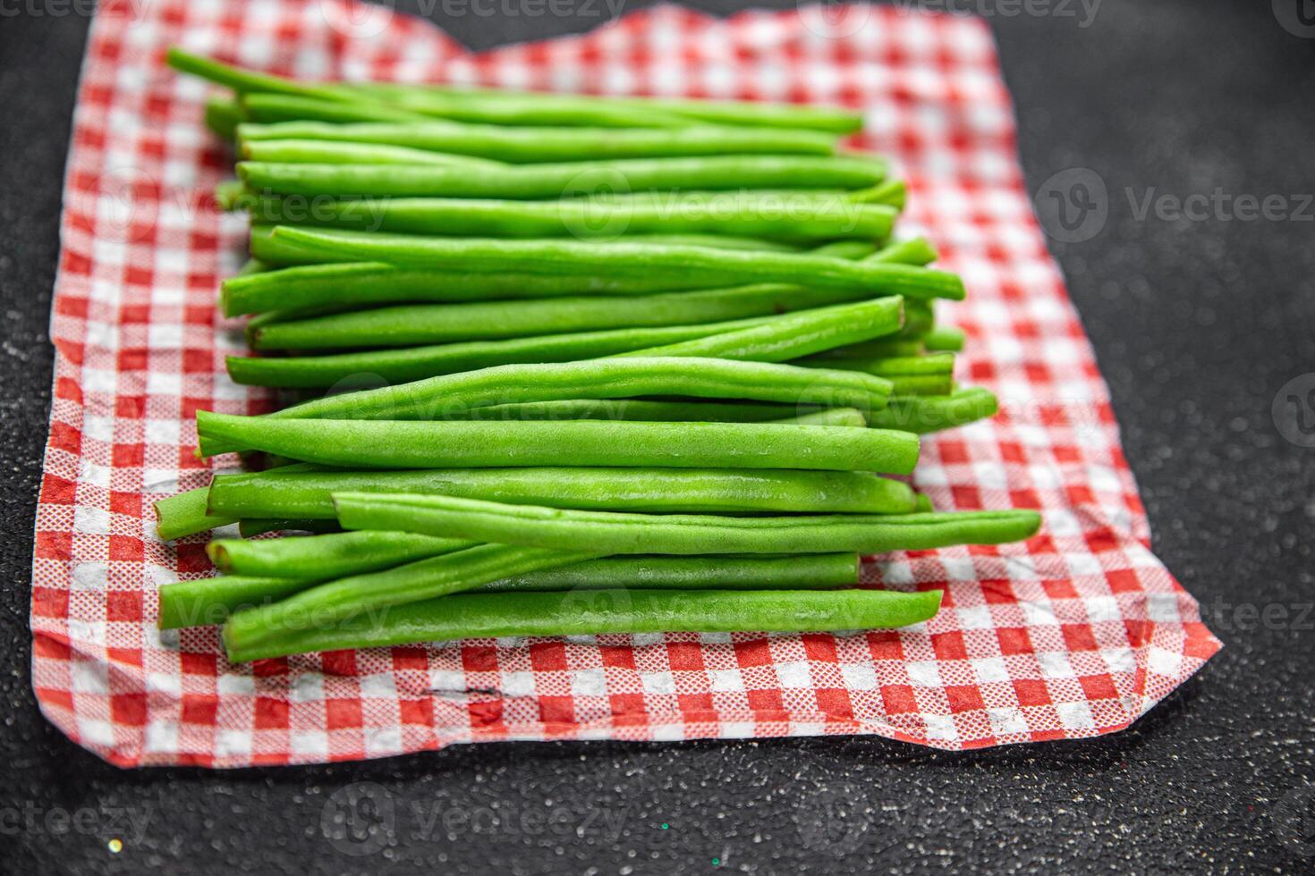 green beans fresh vegetable string bean fresh meal food snack on the table copy space food background rustic top view photo