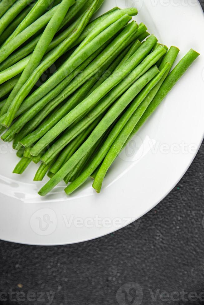 green beans fresh vegetable string bean fresh meal food snack on the table copy space food background rustic top view photo