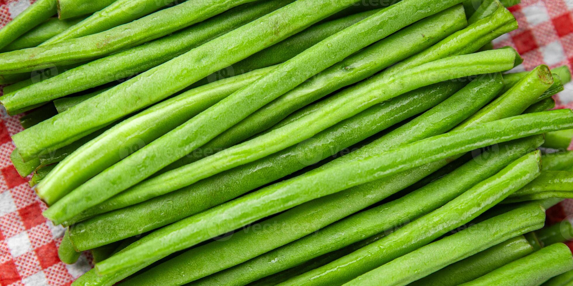 green beans fresh vegetable string bean fresh meal food snack on the table copy space food background rustic top view photo