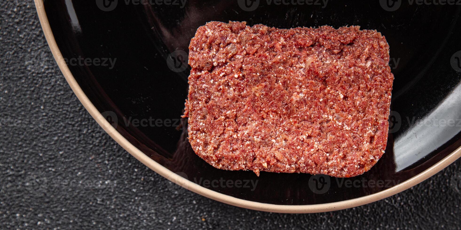 ham spam luncheon canned meat fresh meal food snack on the table copy space foodbackground rustic top view photo
