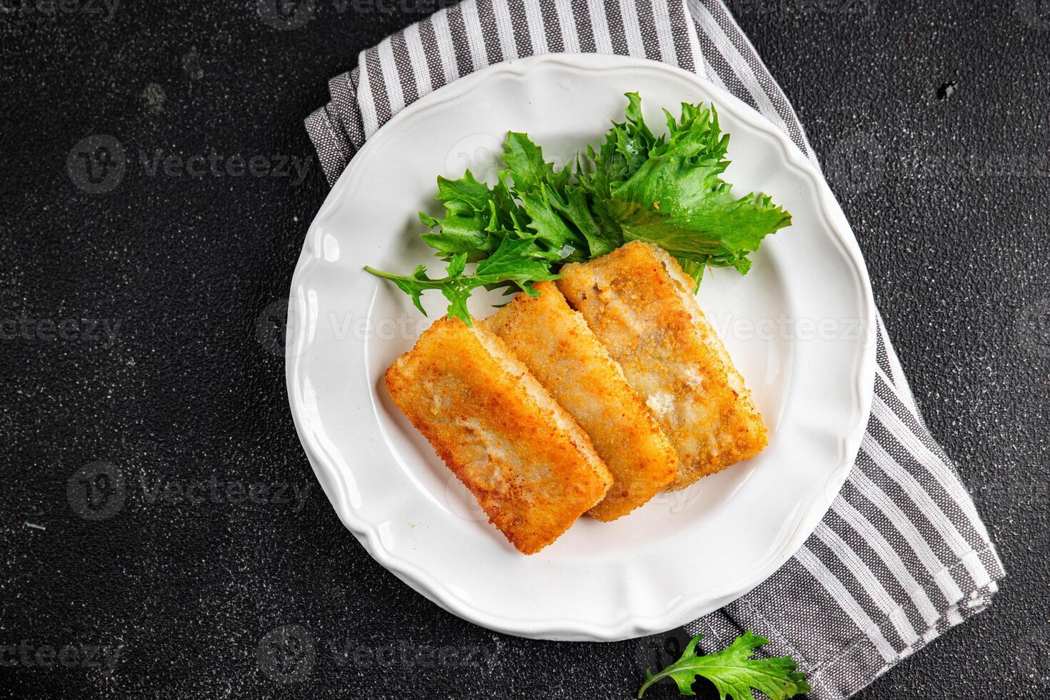 fish sticks fish in batter fresh meal food snack on the table copy space food background rustic top view Pescetarian diet photo