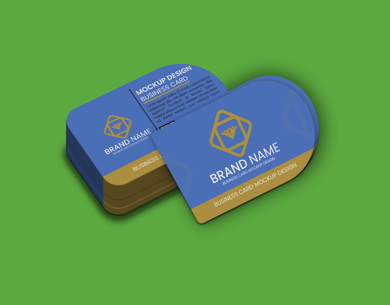 Eye Catching and Unique 3d Business Card Mockup Design psd