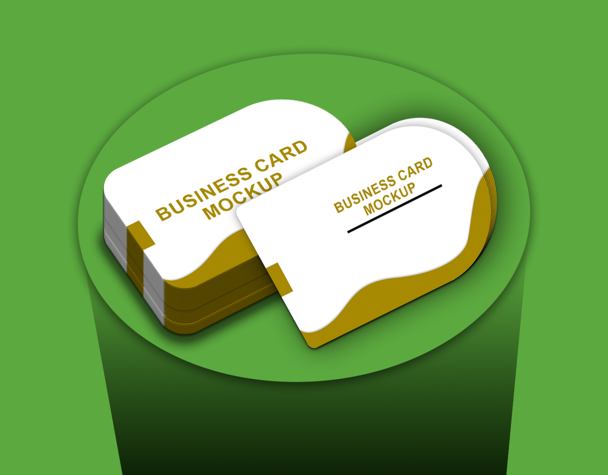 Eye Catching and Unique Business Card Mockup Design psd
