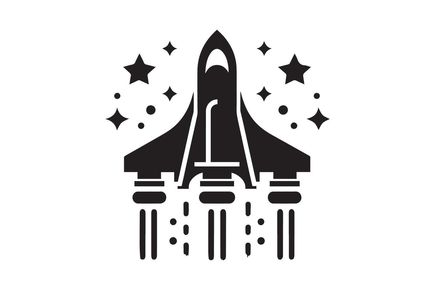 Space shuttle icon illustration vector