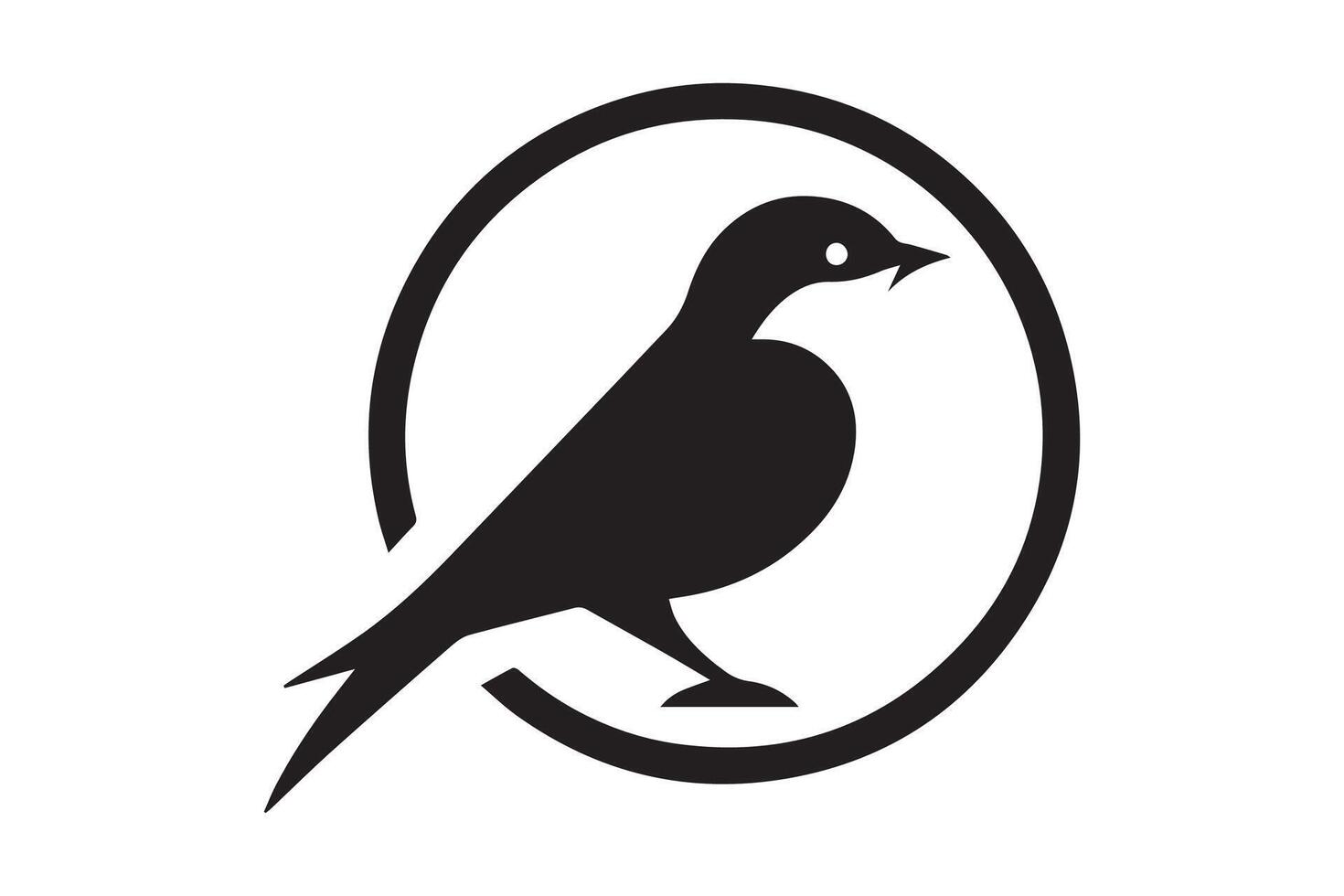 A black and white bird logo on a white background vector