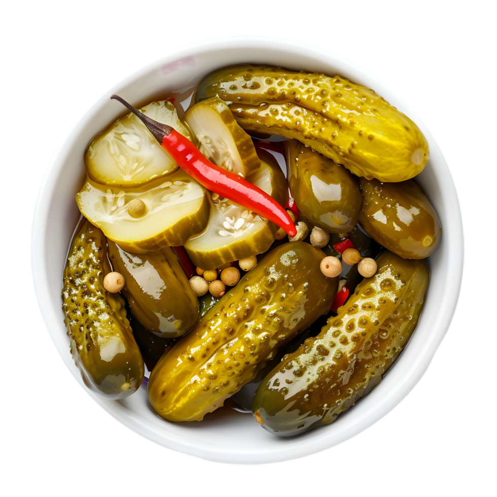 pickle bowl top view, png