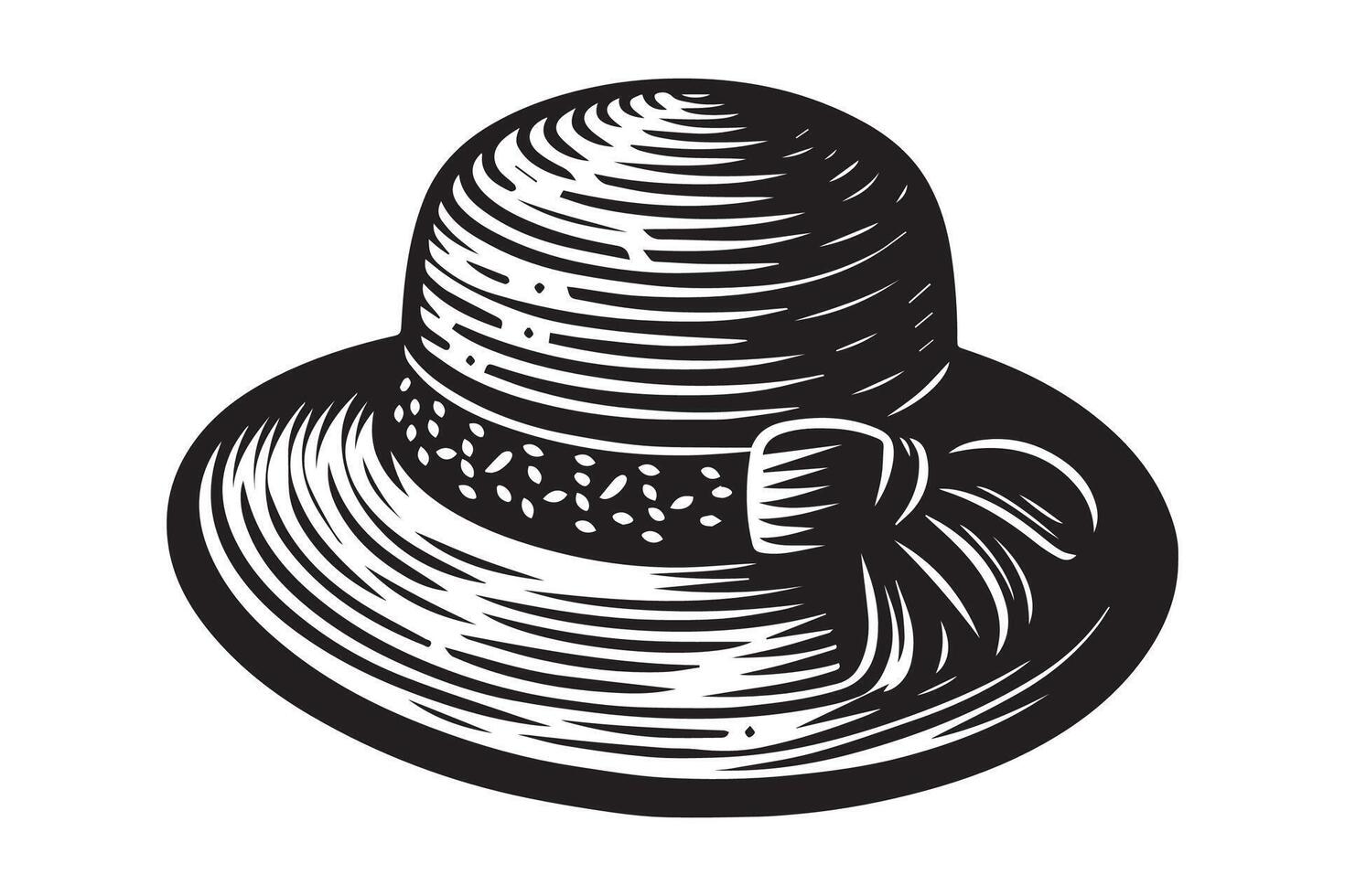 A hat with a bow on it vector