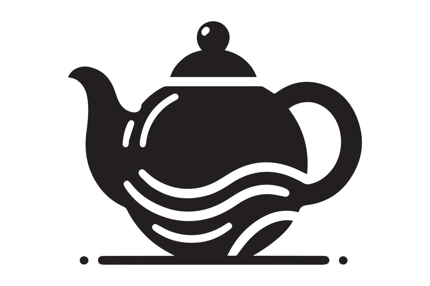 Tea pot icon illustration on white background vector