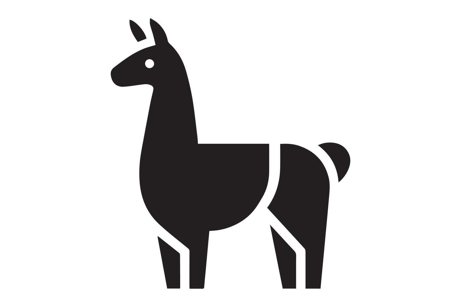 Llama icon illustration isolated on white background llama animal symbol isolated on white background vector