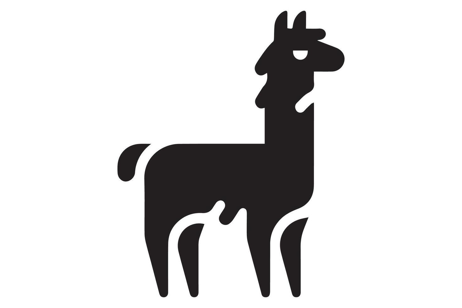 Llama icon isolated on white background llama illustration vector