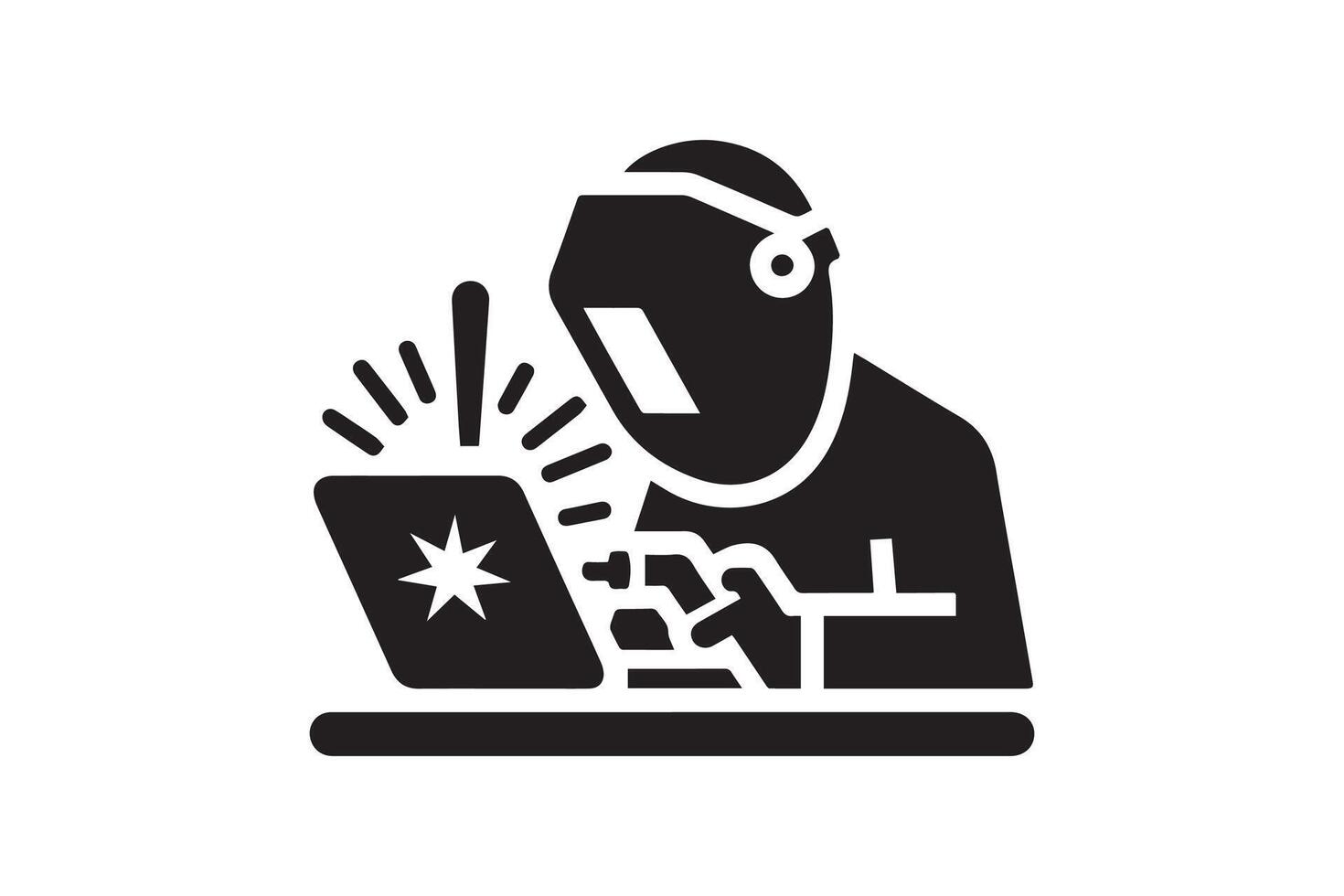 Welder icon illustration on white background vector