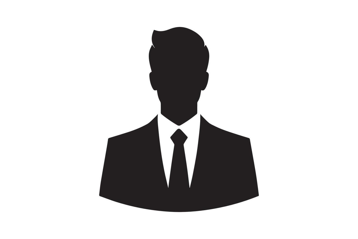 A silhouette of a man in a suit and tie vector