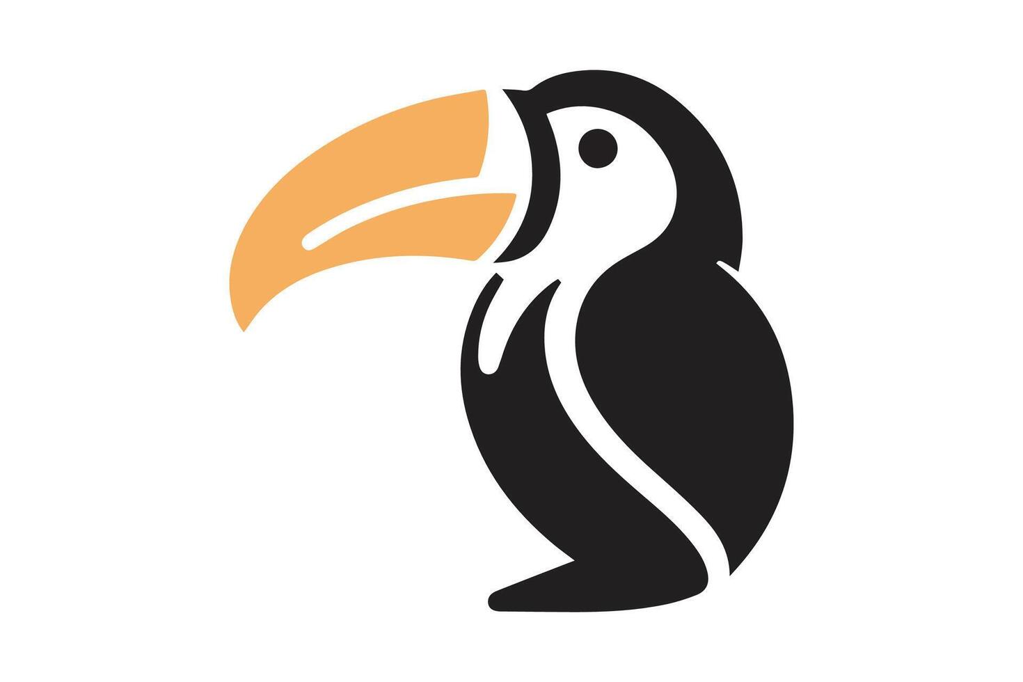 Toucan bird icon illustration vector