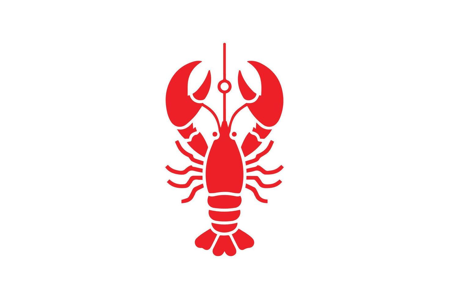 Lobster icon on white background vector