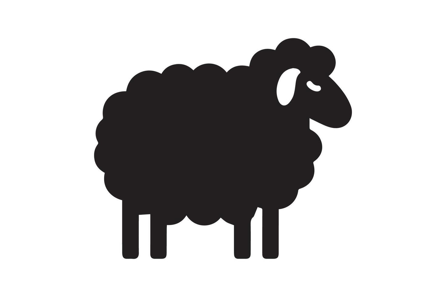 Black sheep icon on white background vector