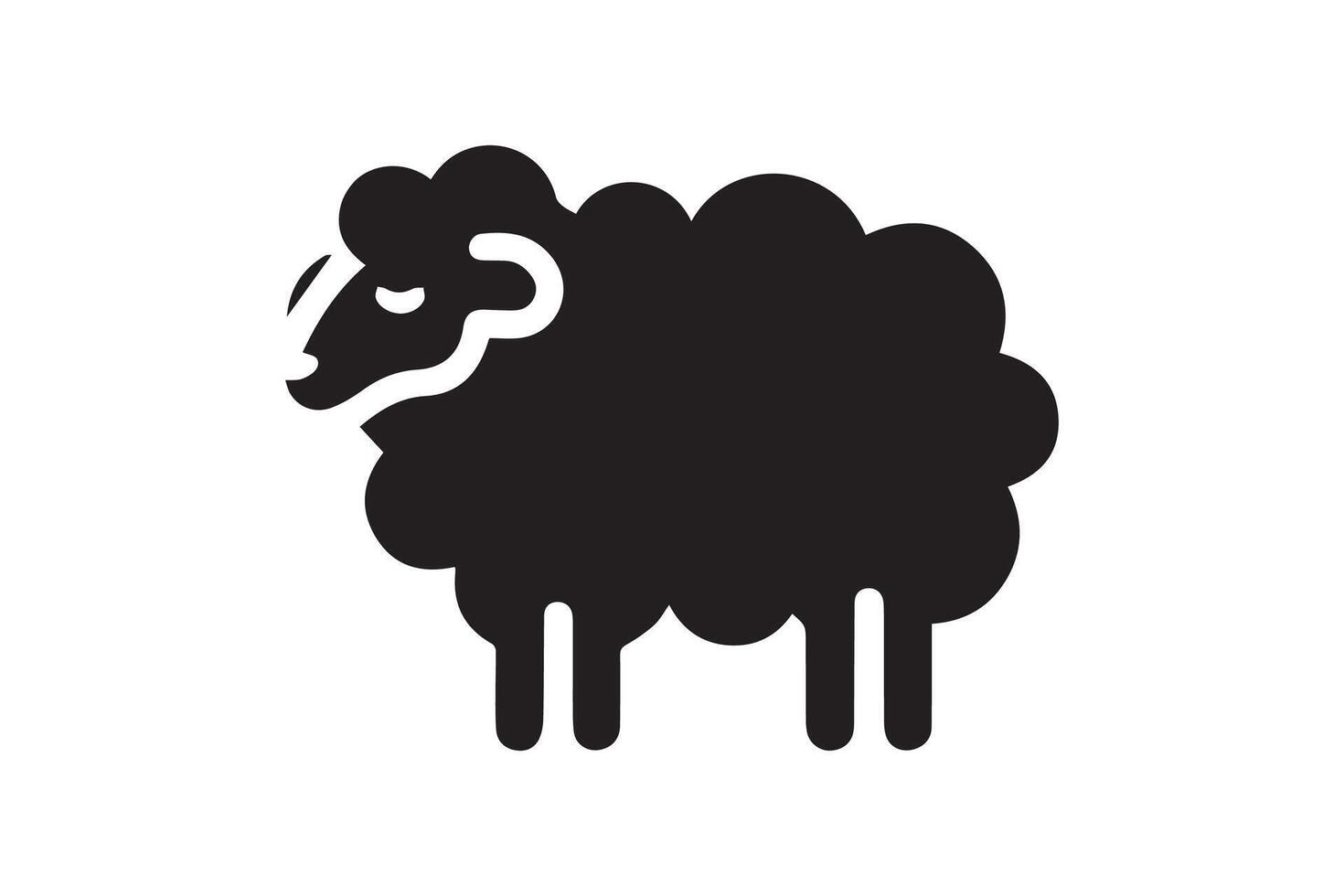 Black sheep icon on white background vector